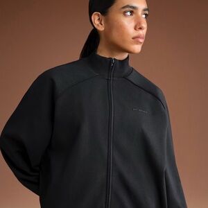 NWT Nike x Skims Matte Tricot Oversized Track Jacket in Obsidian Size Large